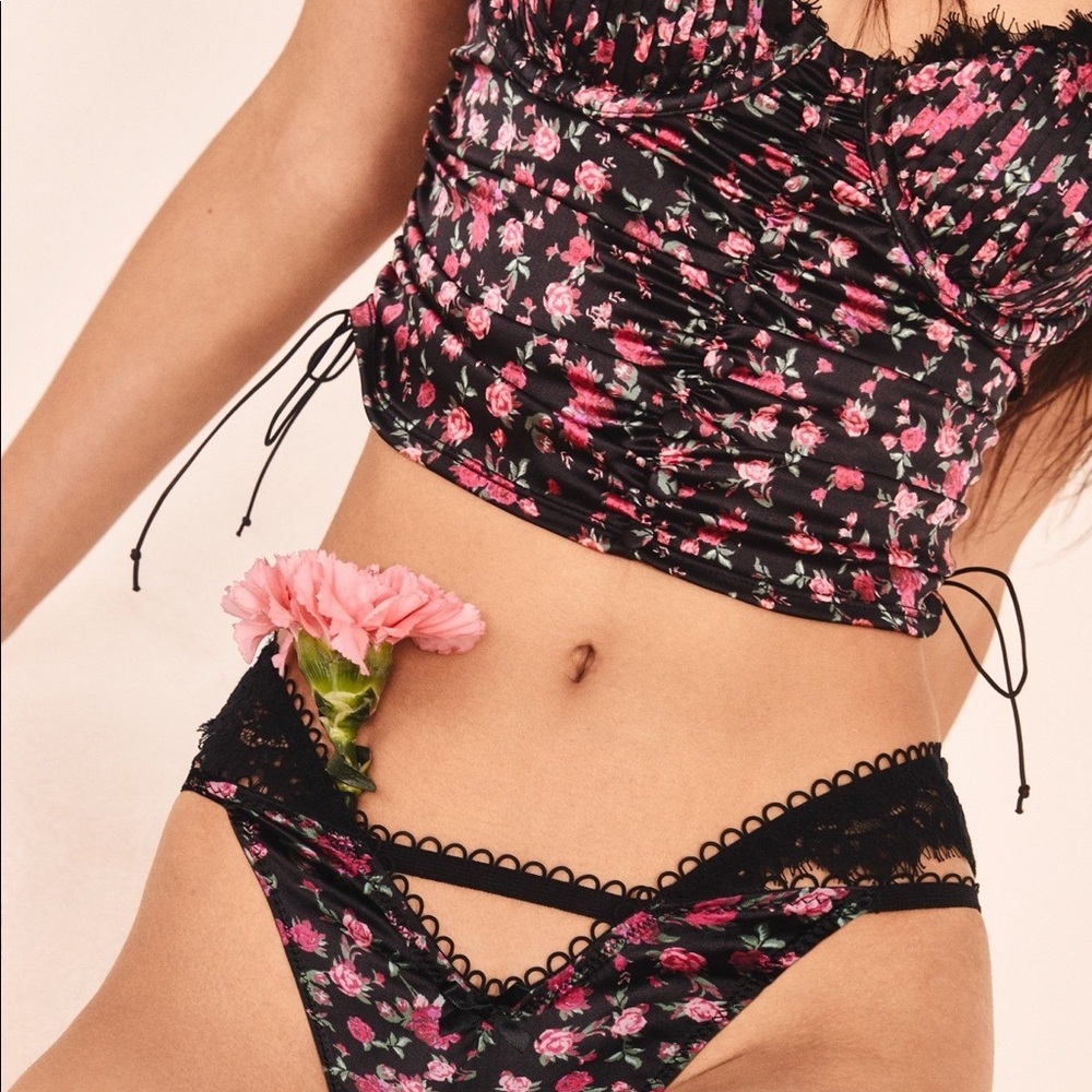 NWT For Love & Lemons Bustier Thong Set XL - Picture 2 of 8